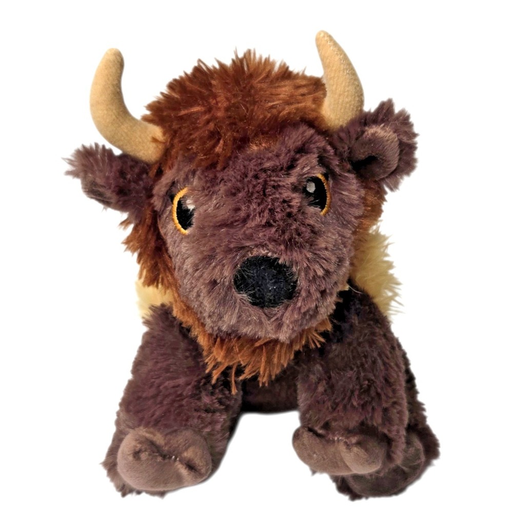 Wildlife Artists Eco Pals Bison Stuffed‎ Animal Plush 8" Buffalo Zoo Prairie